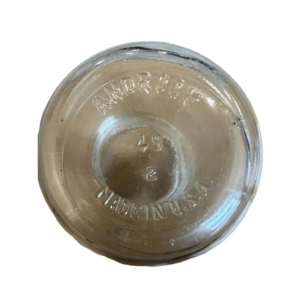 Vintage Androck #49/1 Nut Grinder Metal with Glass Jar &‎ Handle Made in U.S.A.